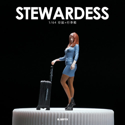 164空姐造型微缩树脂人物