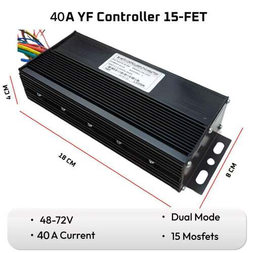 YF1500W2000W36V48V52V35A40A正弦波三模电动自行车控制器