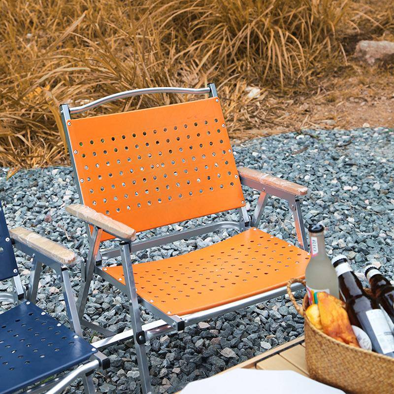 塑界户外露营可折叠椅子咖啡馆铝合金克米特椅免安装防水防潮椅子