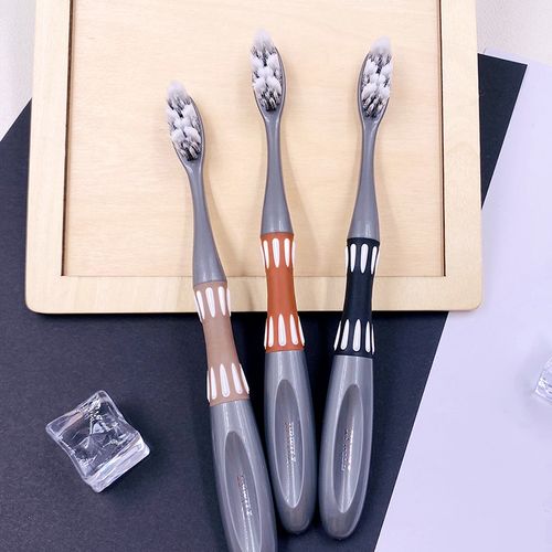 三笑牙刷软毛中硬毛男女士专用偏硬家用螺旋毛细毛高端牙刷清洁