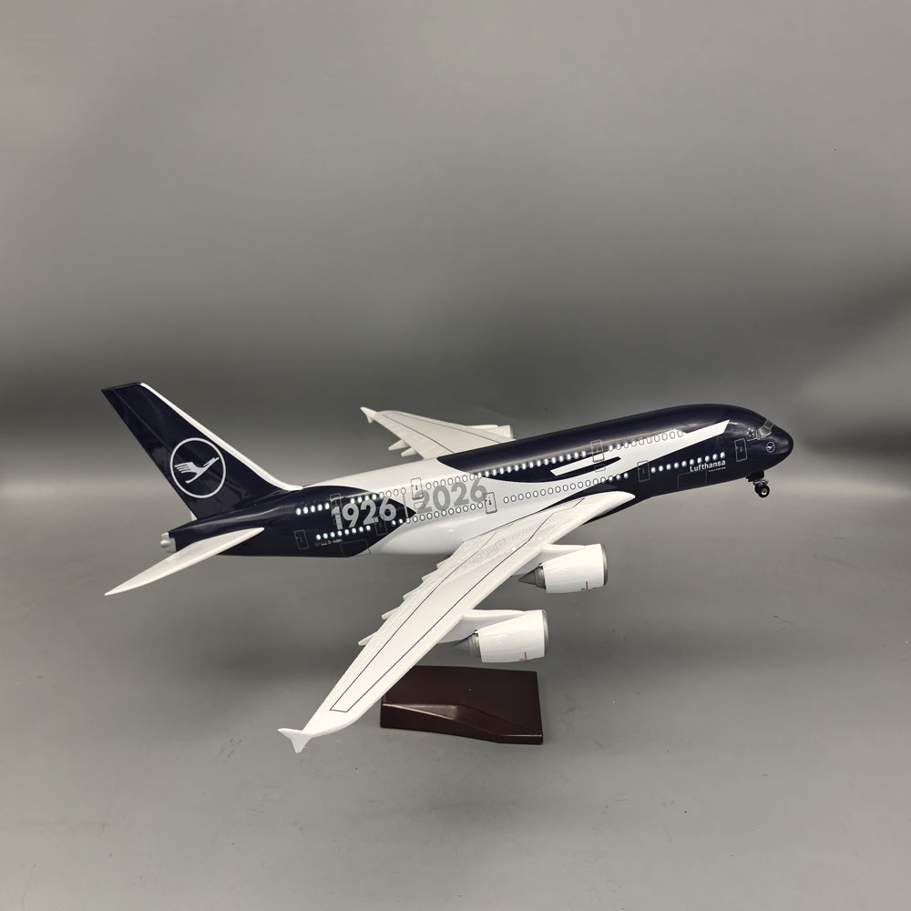 汉莎A380百年纪念带灯飞机模型