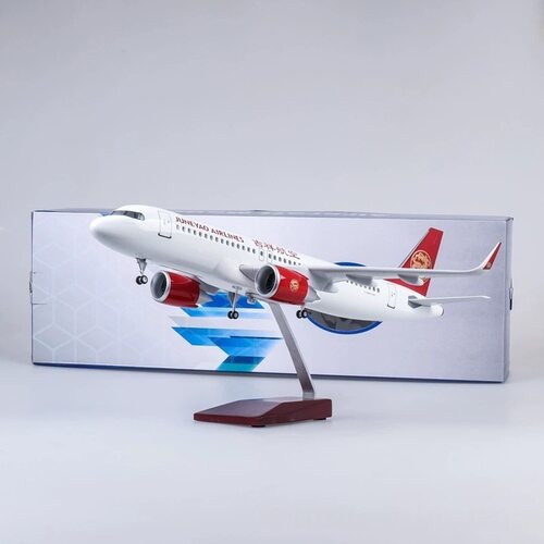 47CM带轮子带灯A320neo吉祥航空仿真民航客机飞机模型1:80摆件品