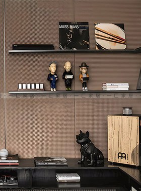 一匚 现代简约音乐主题公仔手办台灯摆件组合 样板间书房置物架装