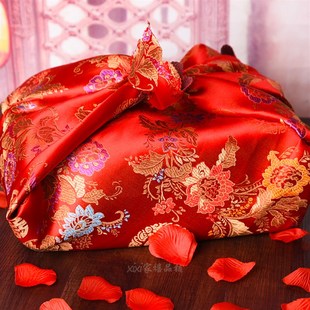 大号包袱皮订婚结婚红包袱布喜盆包裹布女方新娘陪嫁中式婚礼道具