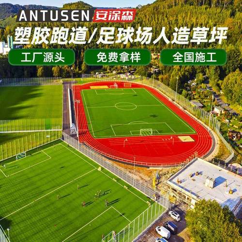 厂家直供新国标全塑型塑胶跑道学校操场预制跑道户外运动场地铺设