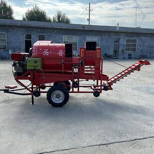 1200型大型花生摘果机拖拉机牵引式落生脱秧机花生秧子打果机