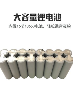 神鹰之火蓝白黄紫120W4光源30W紫光钓鱼灯60W双光源夜钓灯USB供电