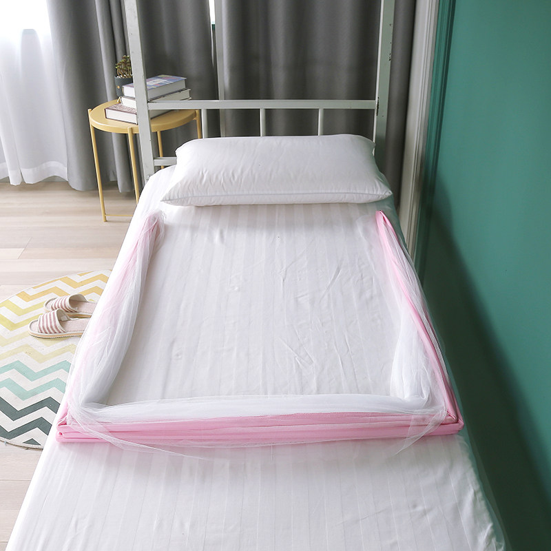 旋开式蚊帐免安装可折叠学生宿舍上铺下铺通用寝室上下床无需安装