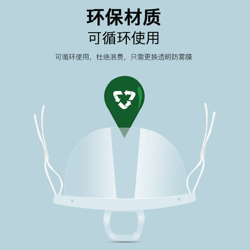厨房厨师防口水飞沫食品透明可循环餐饮专用塑料透气微笑防雾口罩