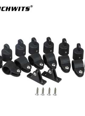 高强度黑色尼龙滑套滑帽山形座 皮划艇橡皮艇遮阳五金 16件套装