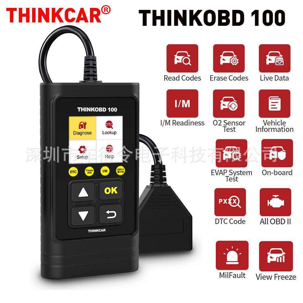 跨境THINKOBD 100 OBD2 Car Check Engine Fault Code Scanner To