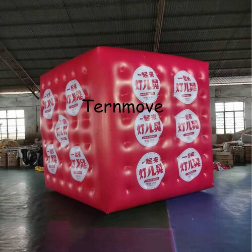 充气PVC方形气球升空礼盒气模魔方空飘广告国庆开业helium cube