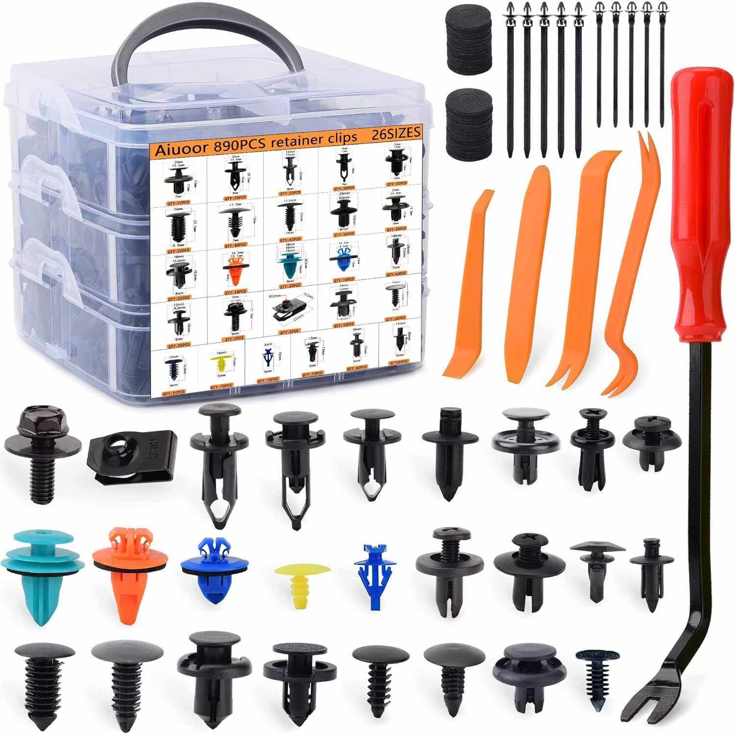 955pcs盒装卡扣 适用于丰田汽车保险杠挡泥板汽车固定夹膨胀螺丝,鲜花速递/花卉仿真/绿植园艺,其它园艺用品,淘宝优惠券,粉丝福利购,淘宝优惠卷