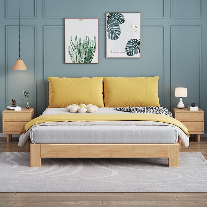 北欧榻榻米床日式矮床1米简约现代实木床出租屋床架子家用儿童床