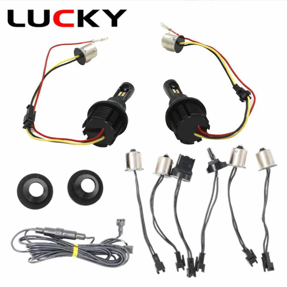 新款 LED转向日行灯T20 7440 双色日行灯S25 115