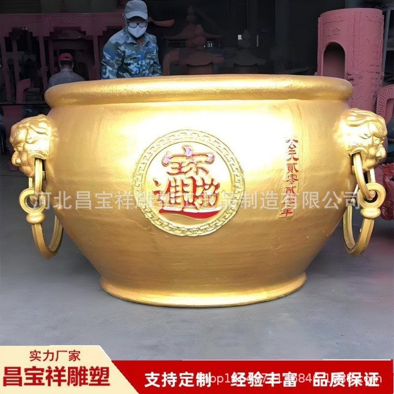 厂家纯铜缸大型刻字仿故宫缸水缸荷花缸户外铸铜大缸铜狮头缸摆件