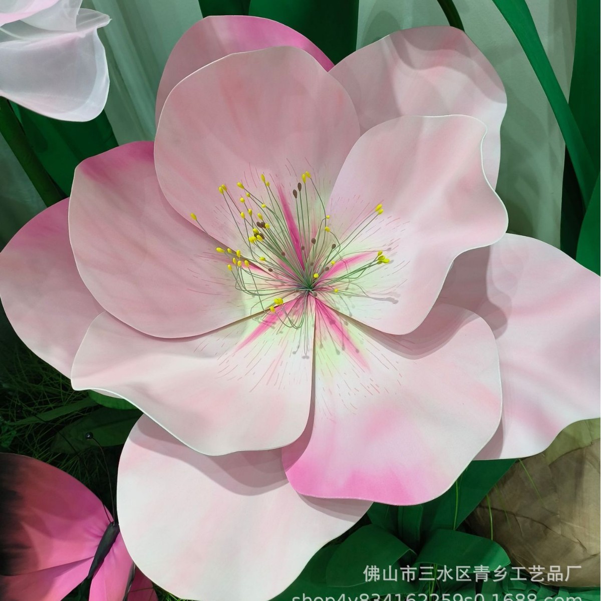 大型纸艺花商场美陈婚礼装饰婚庆道具橱窗布置巨型手工纸花成品