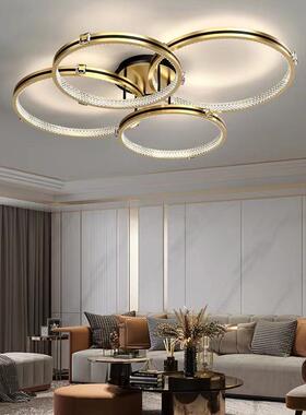 新款大气客厅灯led吸顶灯现代简约卧室北欧圆环餐厅灯具创意灯饰