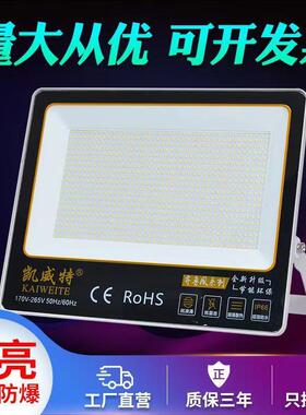 凯威特led投光灯户外防水广告牌投光灯铝壳大功率工地照明泛光灯