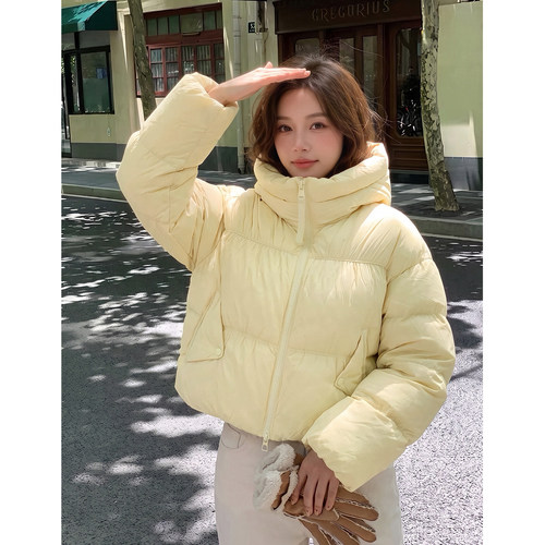 SIYU斯羽 90白鸭绒保暖连帽26冬季百搭通勤短款外套显瘦羽绒服女