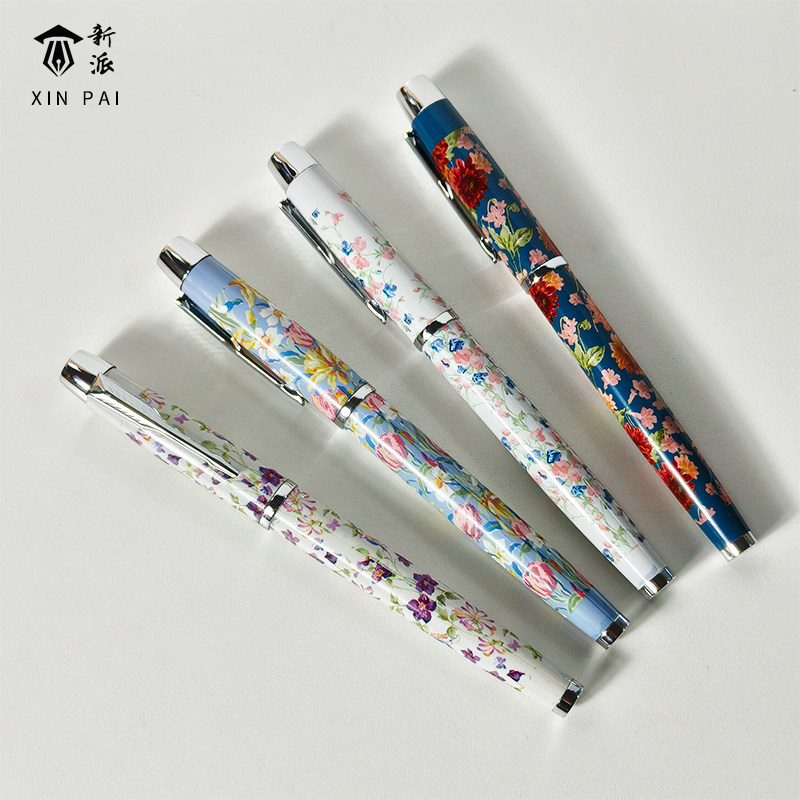 新派彩色花卉宝珠笔碳素黑笔小学生中性笔可爱卡通印花女生手账笔高档金属笔杆女士签字笔礼盒套装送老师礼物,文具电教/文化用品/商务用品,宝珠/走珠/签字笔,淘宝优惠券,粉丝福利购,淘宝优惠卷