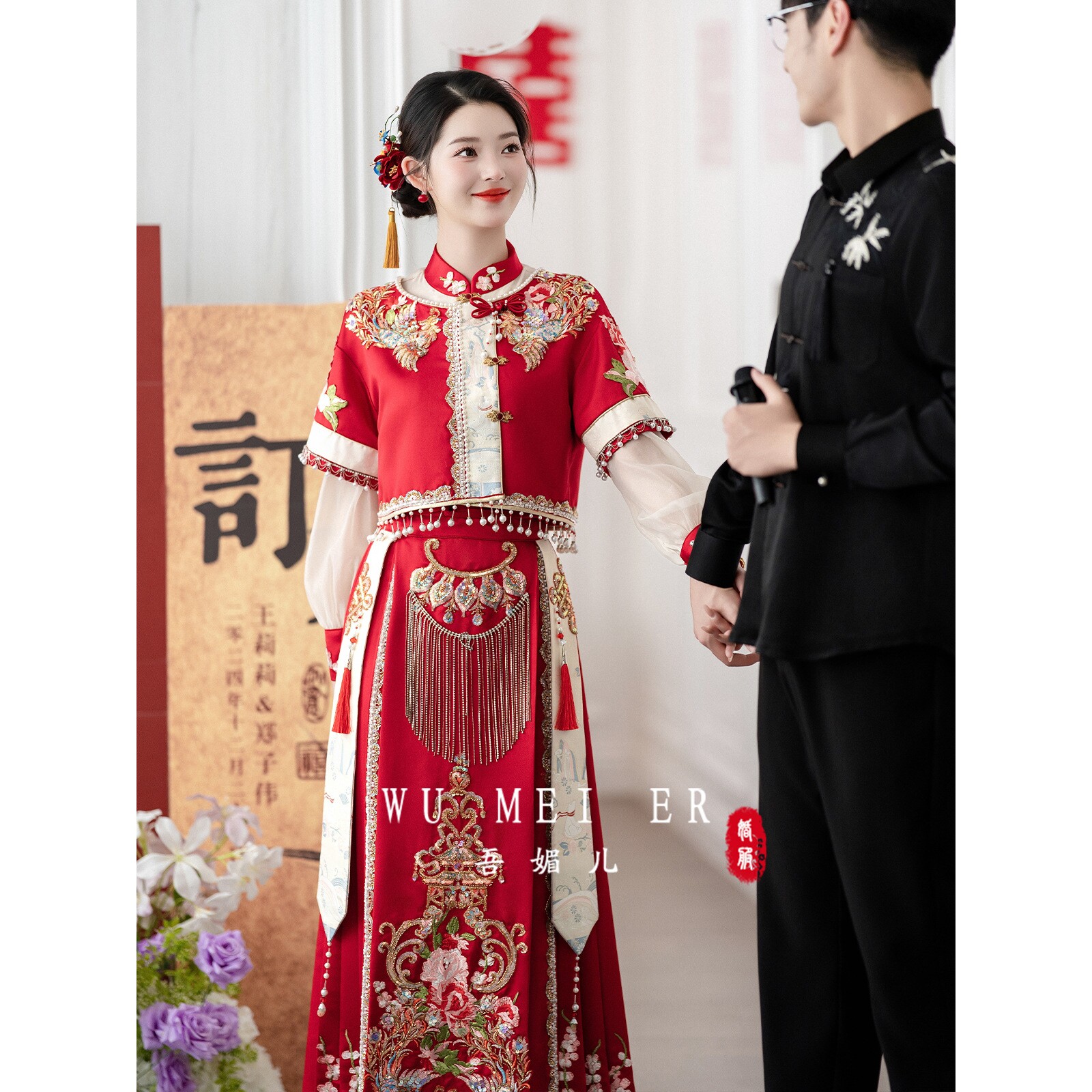 新中式敬酒服2026新款新娘结婚红色嫁衣出门婚服重工出阁礼服套装