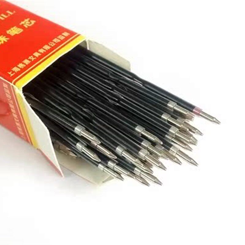 100支装办公用品圆珠笔芯 蓝色 红色 黑色笔芯学生文具 油笔心106
