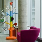 原版 定制天堂树衣架落地卧室可旋转儿童衣帽架网红彩色卡通