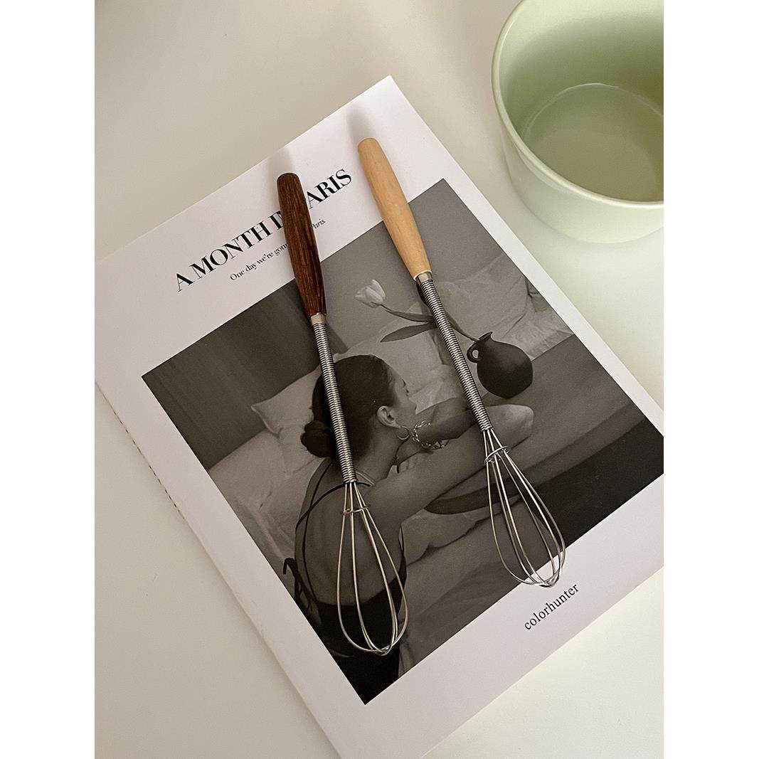 实木手柄打蛋器手动搅拌棒迷你蛋抽家用小型鸡蛋奶油打发器烘焙