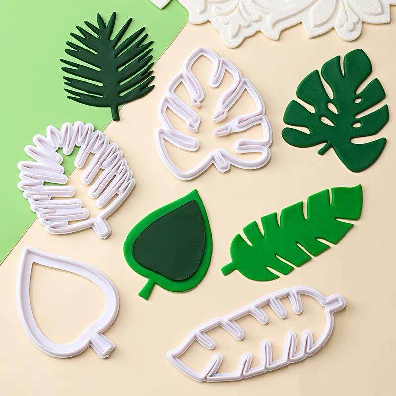烘焙饼干模具树叶压花模翻糖叶子模具花样包子馒头装饰diy工具
