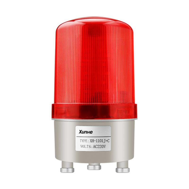 旋转式磁吸警报灯LTE-1101J闪烁灯爆闪警示灯 LED声光报警器220V