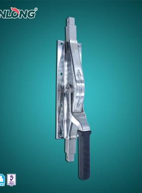 尚坤密闭压缩门锁SK1-387A不锈钢迫紧门把手连杆式三点锁