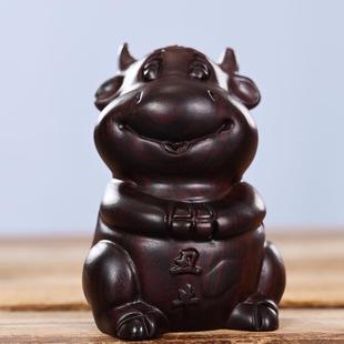 十二生肖摆件全套木雕鼠牛虎兔龙蛇马羊猴鸡狗猪实木质卡通工艺品