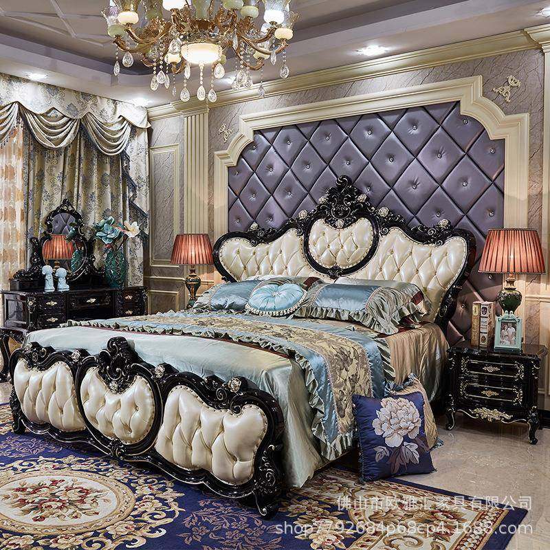 欧式双人床真皮软包实木床黑檀色1.8米奢华主卧高端豪华美式婚床,自行车/骑行装备/零配件,更多零件/配件,淘宝优惠券,粉丝福利购,淘宝优惠卷