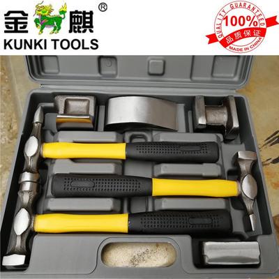 供应七件套黄黑柄锻打汽车修理钣金工具K7PCS001