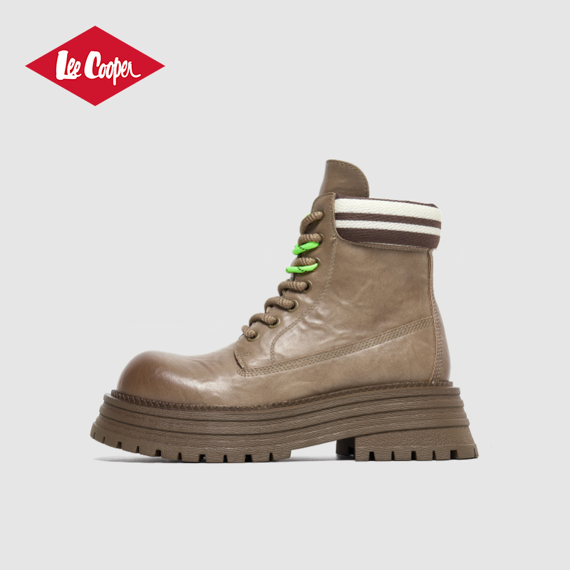 Lee Cooper马丁靴女2025秋冬新款厚底增高短靴英伦风休闲显高女鞋