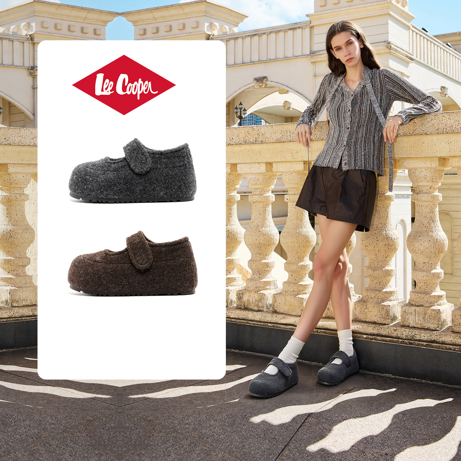 Lee Cooper时尚软底勃肯鞋女款2025新款秋冬平底内增高玛丽珍女鞋,女鞋,勃肯鞋/软木鞋,淘宝优惠券,粉丝福利购,淘宝优惠卷
