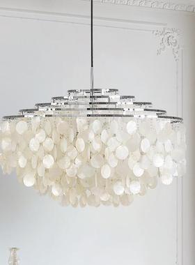 法式贝壳吊灯意大利Verpan创意中古艺术创意风铃客厅餐厅卧室灯饰