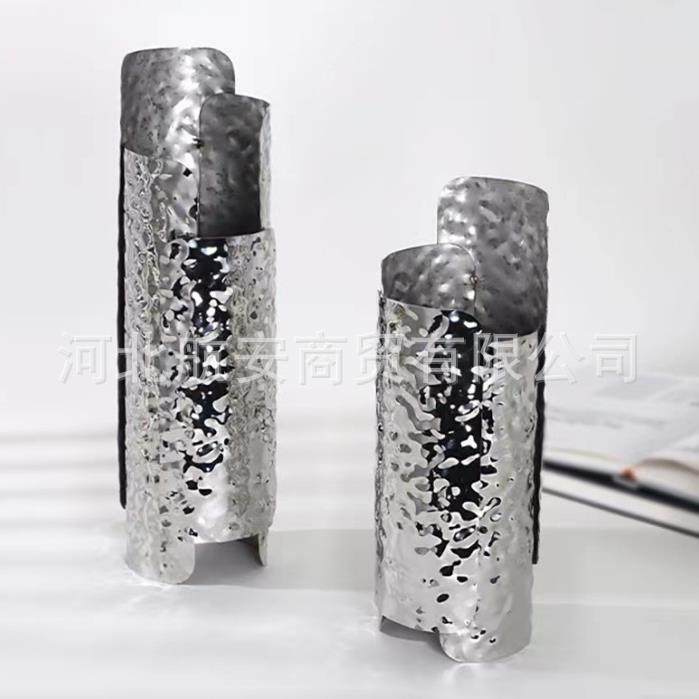 现代简约创意不锈钢花器花瓶花插样板房售楼处桌面软装饰品工艺品,清洗/食品/商业设备,风口/风叶/风机配件,淘宝优惠券,粉丝福利购,淘宝优惠卷