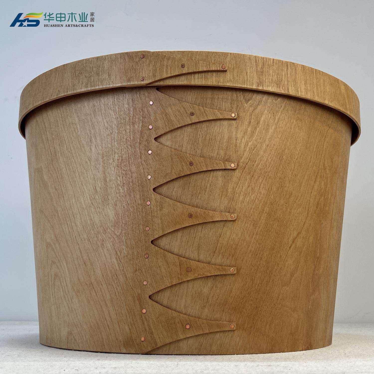 木制手工实木夏克盒椭圆大号储物收纳盒茶几床头柜装饰摆件木箱