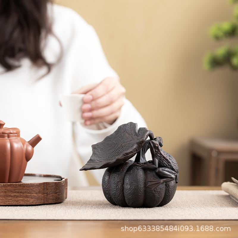 紫陶茶漏茶滤家用茶宠高端全陶瓷一体防烫泡茶神器茶水分离过滤网