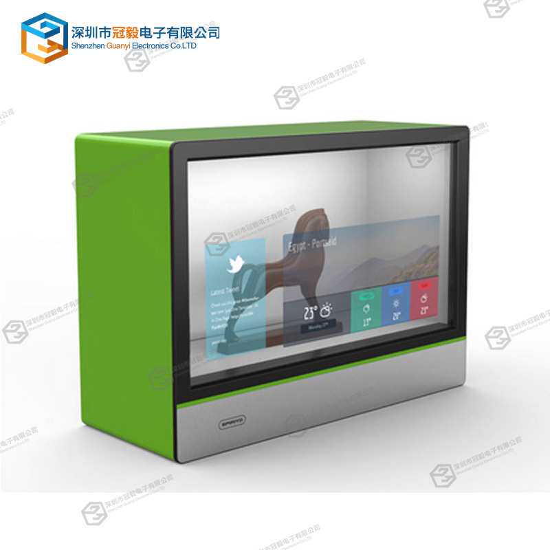 32寸透明液晶屏展示柜LED互动触摸液晶显示屏3D透明橱窗厂家直销