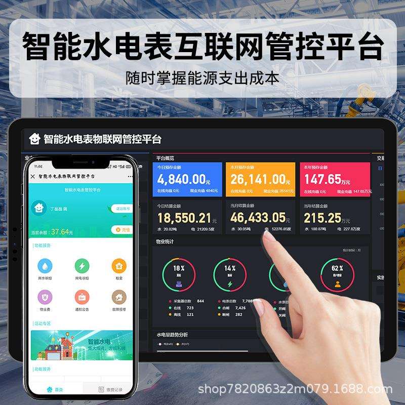 智能水表 智能电表 物业 商场 工业园区能耗分析管理控制平台