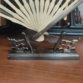 古风扇子展示架底座 可拆卸可安装 折扇扇架托 乌木红木原木扇座