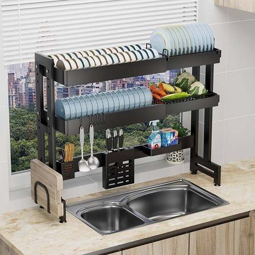 水槽置物架厨房碗碟收纳架多功能碗架沥水架洗碗槽水池碗盘架