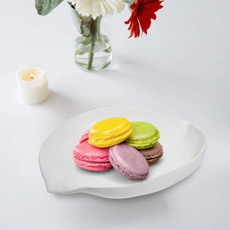 客厅茶几创意陶瓷果盘拍摄影道具餐桌简约水果盘花瓣造型收纳盘