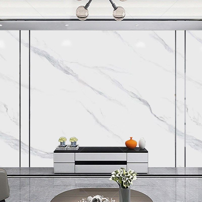 2023新款岩板电视背景墙 800*2600 连纹大板轻奢现代大气客厅背景