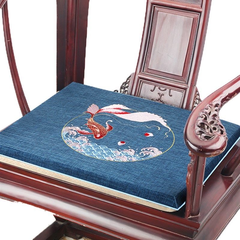 新中式刺绣坐垫红木椅子沙发垫圈椅餐椅官帽椅实木太师椅茶桌座垫,居家布艺,椅垫,淘宝优惠券,粉丝福利购,淘宝优惠卷