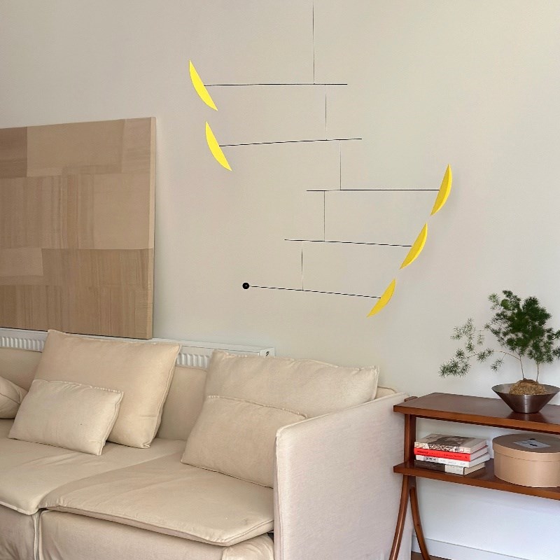 动态平衡吊饰 玄关空中悬挂家居装饰挂件L无声风铃 创意乔迁礼品