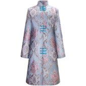 闰年冲喜送老装 寿衣女老人全套云锦长袍 七件套殡葬F用品 老衣现